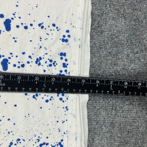 Space Jam T-Shirt Mens L White Blue Splatter Graphic Looney Tunes Basketball - Picture 4 of 7